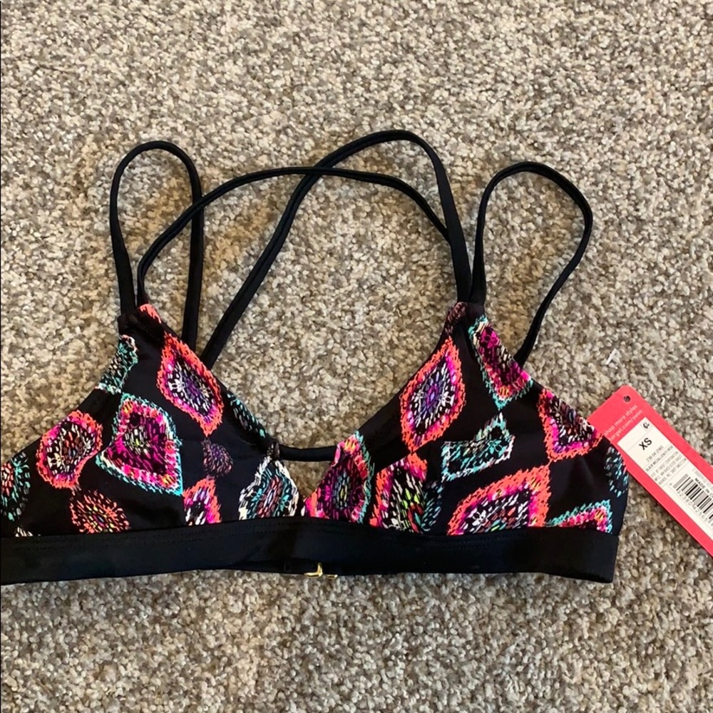 Black Bikini Top/NEW Print Bikini Top